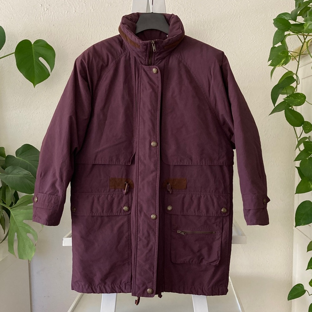 Vintage London Fog Women's Winter Coat purple M